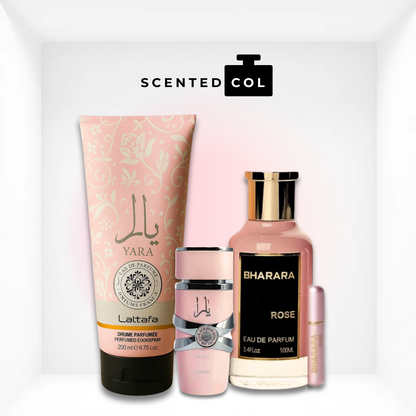 Dúo Rose – Bharara + Crema Yara + Mini Yara