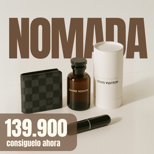 Kit Nomada | Perfume ombre Nomada | Billetera Louis Vuitton | Obsequio Perfumero|